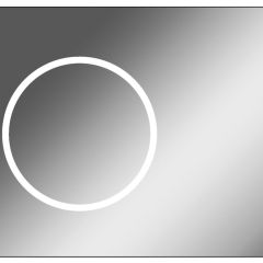 Зеркало Eclipse 90 black с подсветкой Sansa (SE1031Z) в Кургане - kurgan.mebel24.online | фото
