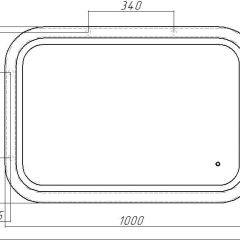 Зеркало Elis 100 white с подсветкой Sansa (SEe1045Z) в Кургане - kurgan.mebel24.online | фото 7