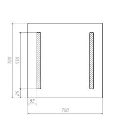 Зеркало Good Light 2-70 с подсветкой Домино (GL7012Z) в Кургане - kurgan.mebel24.online | фото 6