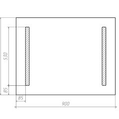 Зеркало Good Light 2-90 с подсветкой Домино (GL7015Z) в Кургане - kurgan.mebel24.online | фото 6
