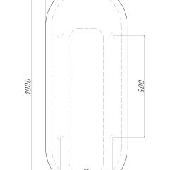 Зеркало Кито 1000х400 с подсветкой Домино (GL7047Z) в Кургане - kurgan.mebel24.online | фото 2
