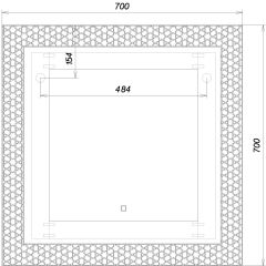 Зеркало Манила 700х700 с подсветкой Домино (GL7052Z) в Кургане - kurgan.mebel24.online | фото 7