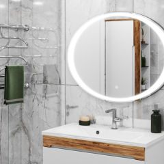 Зеркало Париж 900х700 с подсветкой Домино (GL7024Z) в Кургане - kurgan.mebel24.online | фото 7