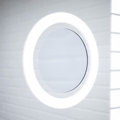 Зеркало Quadro 100 alum (линза) с подсветкой Sansa (SQL1030Z) в Кургане - kurgan.mebel24.online | фото 5