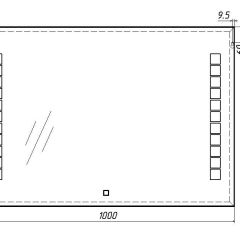 Зеркало Quadro 100 alum с подсветкой Sansa (SQ1019Z) в Кургане - kurgan.mebel24.online | фото 7