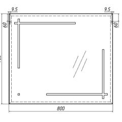Зеркало Ray 80 black с подсветкой Sansa (SR1037Z) в Кургане - kurgan.mebel24.online | фото 7