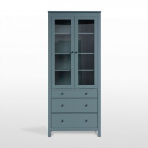 2.08.07.130.6 САГА шкаф с витриной 90 темно-бирюзовый RU в Кургане - kurgan.mebel24.online | фото 2