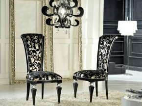 3224/SR Стул, черный с серебром /ткань UPH GENE 3099 СКИДКА 50% в Кургане - kurgan.mebel24.online | фото