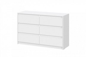 АЙДЕН КМ06-1200 Комод 6 ящиков (белый) в Кургане - kurgan.mebel24.online | фото