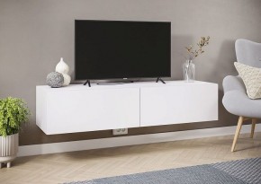 АЙДЕН ТБН06-1400 Тумба ТВ подвесная (белый) в Кургане - kurgan.mebel24.online | фото 3