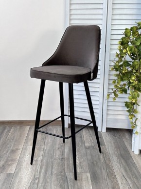 Барный стул NEPAL-BAR ГРАФИТ #14, велюр/ черный каркас (H=78cm) М-City в Кургане - kurgan.mebel24.online | фото 6