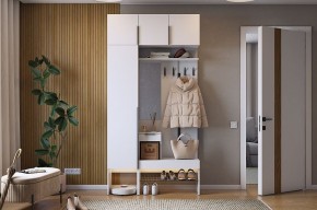 БАСКО Прихожая К4 (белое дерево) в Кургане - kurgan.mebel24.online | фото