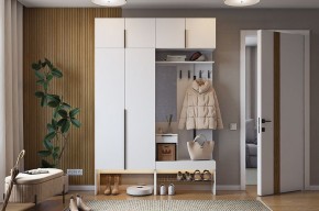 БАСКО Прихожая К5 (белое дерево) в Кургане - kurgan.mebel24.online | фото