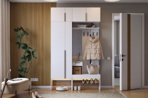БАСКО Прихожая К6 (белое дерево) в Кургане - kurgan.mebel24.online | фото