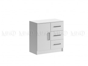 БАСЯ Комод с 3-мя ящиками, дверью (белый) в Кургане - kurgan.mebel24.online | фото