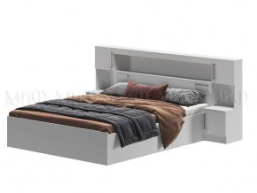 БАСЯ Кровать 1600 с надстройкой и с тумбами (белый) в Кургане - kurgan.mebel24.online | фото