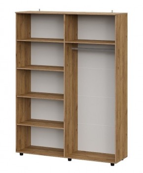 БАЙКАЛ Шкаф четырехстворчатый (Графит/Дуб золотой) в Кургане - kurgan.mebel24.online | фото 2