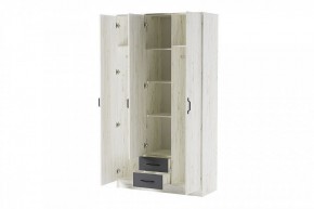 БЕАТРИС Шкаф Трио (дуб крафт белый/антрацит) в Кургане - kurgan.mebel24.online | фото 2