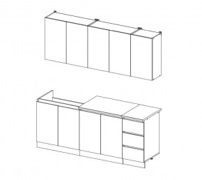ЧЕЛСИ Кухонный гарнитур 2,0 м (Белый) в Кургане - kurgan.mebel24.online | фото 3