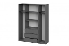 ДЕНВЕР Шкаф четырехстворчатый (Графит серый) в Кургане - kurgan.mebel24.online | фото 2