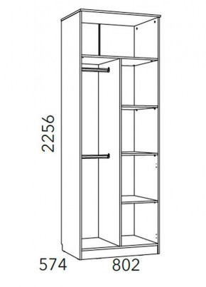 Детская Фанк Шкаф для одежды НМ 014.07 М в Кургане - kurgan.mebel24.online | фото 3