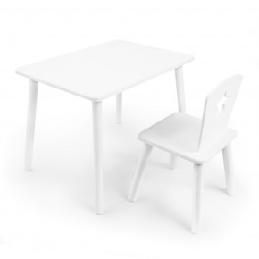 Детский комплект стол и стул «Звезда» Rolti Baby (белый/белый, массив березы/мдф) в Кургане - kurgan.mebel24.online | фото