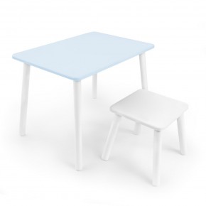 Детский комплект стол и табурет Rolti Baby (голубая столешница/белое сиденье/белые ножки) в Кургане - kurgan.mebel24.online | фото