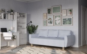 Диван-кровать Тулисия пастельно-голубой, ткань рогожка в Кургане - kurgan.mebel24.online | фото 4