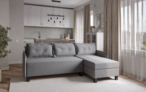 Диван-кровать угловой Киркас серый, ткань рогожка в Кургане - kurgan.mebel24.online | фото 2