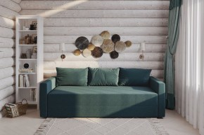 Диван-кровать Вало сине-зелёный, ткань рогожка в Кургане - kurgan.mebel24.online | фото 2