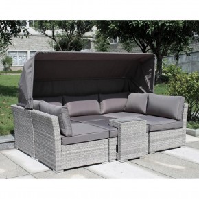 Диван-трансформер из искусственного ротанга AFM-320G Grey в Кургане - kurgan.mebel24.online | фото 1