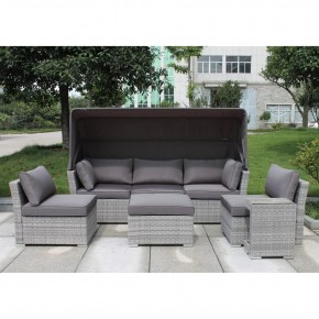 Диван-трансформер из искусственного ротанга AFM-320G Grey в Кургане - kurgan.mebel24.online | фото 2