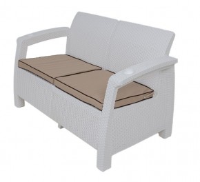 Диван Yalta Premium Sofa 2 Set (Ялта) белый (+подушки под спину) в Кургане - kurgan.mebel24.online | фото