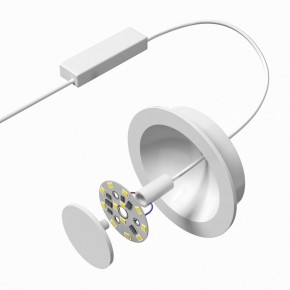 DK2700-WH Встраиваемый светильник, IP 20, 7 Вт, LED 3000, белый, алюминий в Кургане - kurgan.mebel24.online | фото 5