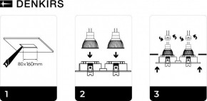 DK3022-WH Встраиваемый светильник, IP 20, 10 Вт, GU5.3, LED, белый, пластик в Кургане - kurgan.mebel24.online | фото 6