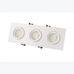 DK3023-WH Встраиваемый светильник, IP 20, 10 Вт, GU5.3, LED, белый, пластик в Кургане - kurgan.mebel24.online | фото 3