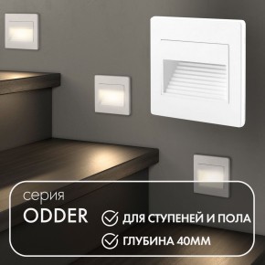 DK3050-WH Светильник встраиваемый в стену, IP 20, LED 3000, 1 Вт, белый, пластик в Кургане - kurgan.mebel24.online | фото 5