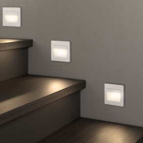 DK3050-WH Светильник встраиваемый в стену, IP 20, LED 3000, 1 Вт, белый, пластик в Кургане - kurgan.mebel24.online | фото 6