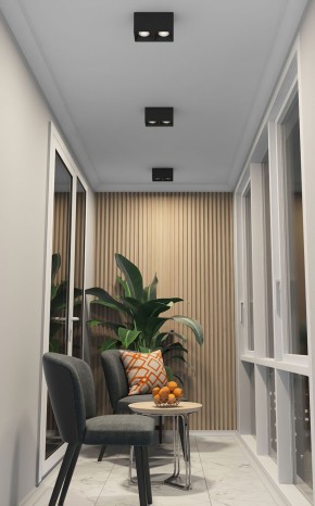 DK3085-BK+CH Светильник накладной IP 20, 10 Вт, GU5.3, LED, черный/хром, пластик в Кургане - kurgan.mebel24.online | фото 2