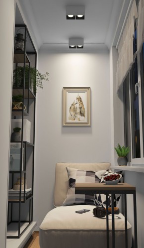 DK3085-WB+WH Светильник накладной IP 20, 10 Вт, GU5.3, LED, бело-черный/белый, пластик в Кургане - kurgan.mebel24.online | фото 2