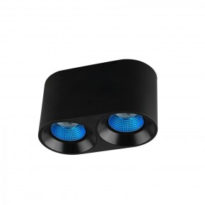 DK3096-BK+CY Светильник накладной IP 20, 10 Вт, GU5.3, LED, черный/голубой, пластик в Кургане - kurgan.mebel24.online | фото