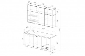 ДЮНА Кухонный гарнитур Макси 2 1800 мм в Кургане - kurgan.mebel24.online | фото 2