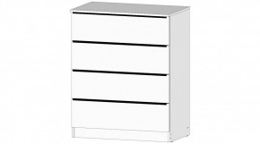 ЭЛЕГАНТ Комод 4 ящика (белый) в Кургане - kurgan.mebel24.online | фото