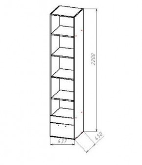 ГЕОМЕТРИЯ ГМТ.07 пенал открытый в Кургане - kurgan.mebel24.online | фото 2