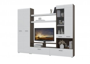 Гостиная Альфа МДФ (Венге/Белый глянец) в Кургане - kurgan.mebel24.online | фото
