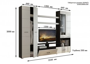 Гостиная Альфа МДФ (Венге/Белый глянец) в Кургане - kurgan.mebel24.online | фото 3