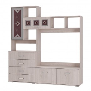 Гостиная Белла центральная секция (ясень белый) в Кургане - kurgan.mebel24.online | фото
