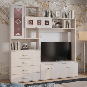Гостиная Белла центральная секция (ясень белый) в Кургане - kurgan.mebel24.online | фото 3