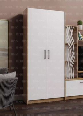 ДАРЬЯ Шкаф (Дуб Вотан/Белый глянец) гостиная в Кургане - kurgan.mebel24.online | фото 2