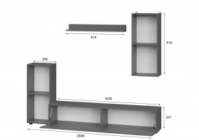 Гостиная МГС 10 (Графит) в Кургане - kurgan.mebel24.online | фото 2